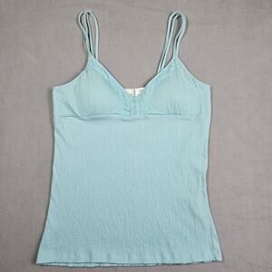 No boundaries Tank Top Juniors Large Blue Babydoll Lace Danity Festival Mermaid